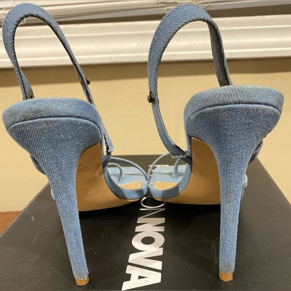 Fashion Nova Meant For Me Heeled Sandals - Blue  Women's Size 7 - Picture 5 of 16